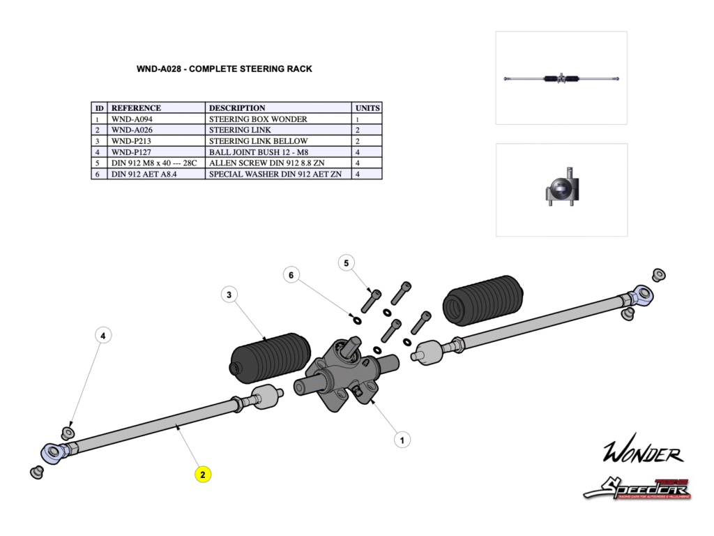 COMPLETE STEERING RACK