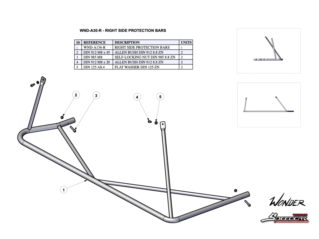 RIGHT SIDE PROTECTION BARS KIT