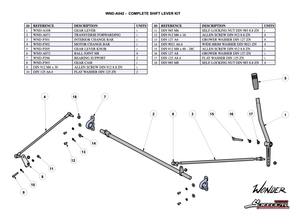 COMPLETE SHIFT LEVER KIT - SUZUKI