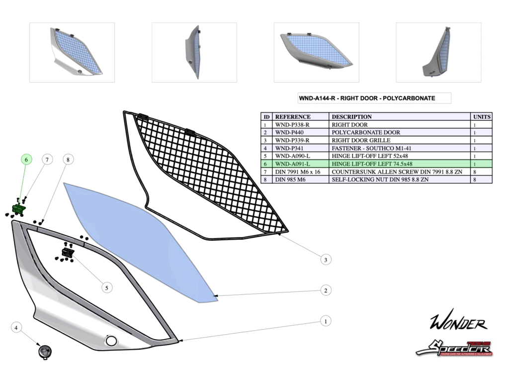HINGES LIFT-OFF LEFT 52x48