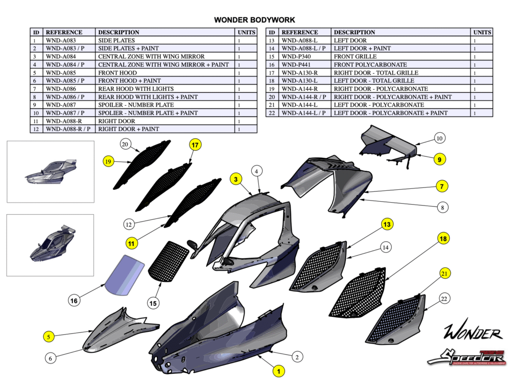 RIGHT DOOR - POLYCARBONATE