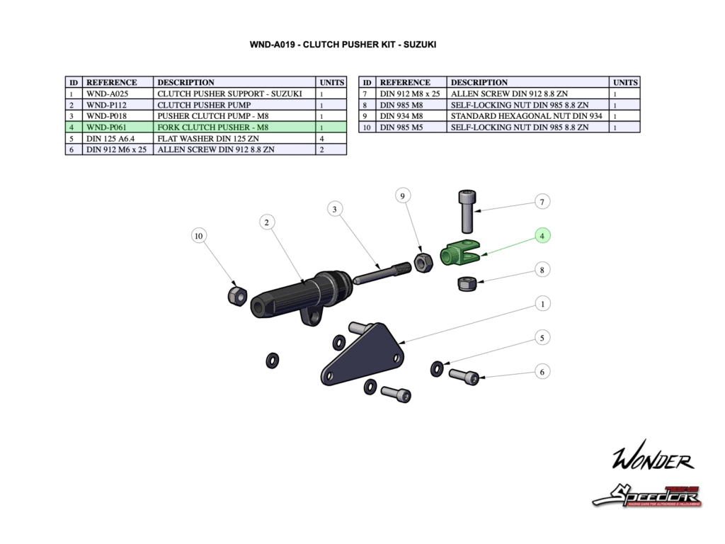 FORK CLUTCH PUSHER - M8
