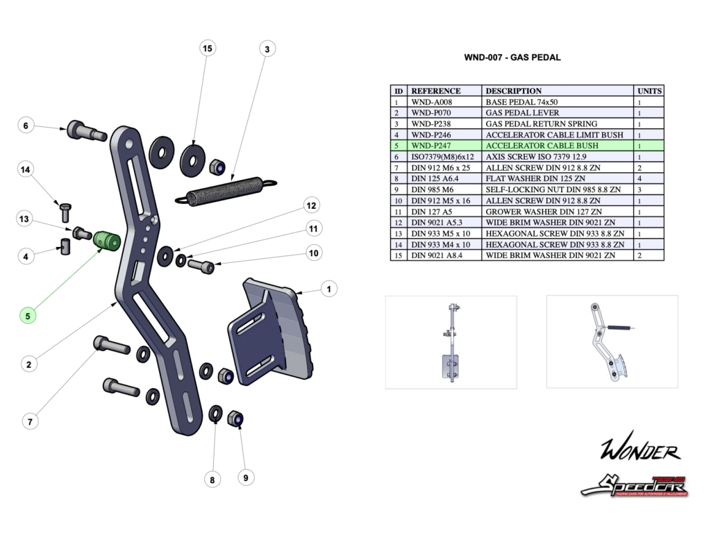 CABLE CLOSER ACCELERATOR PEDAL