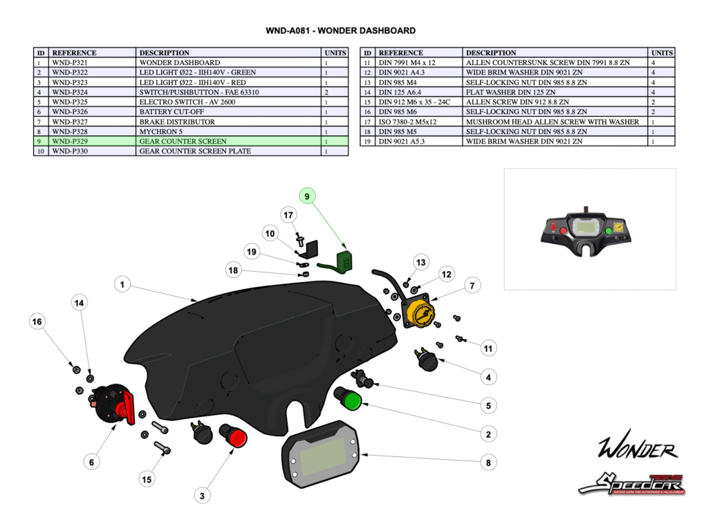 GEAR INDICATOR DISPLAY (SMALL)