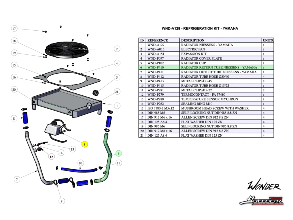 RADIATOR RETURN TUBE - YAMAHA