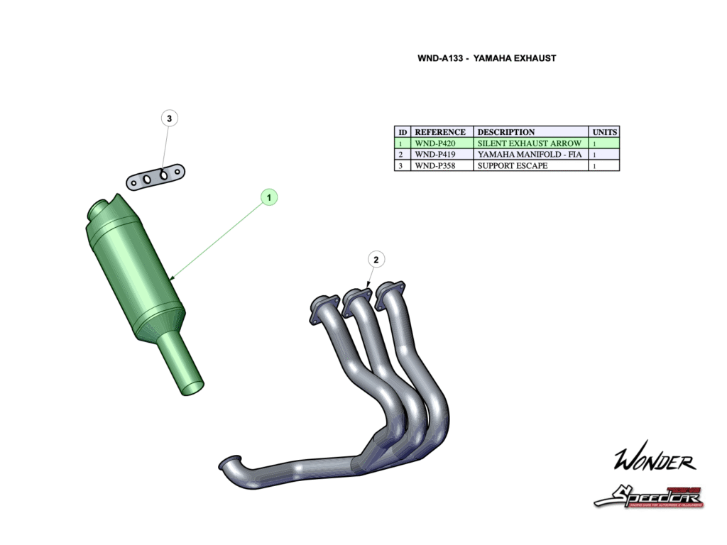 EXHAUST SILENCER ARROW 225mm.